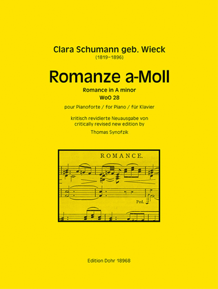 Book cover for Romanze für Klavier a-Moll WoO 28