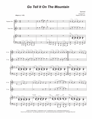 Go Tell It On The Mountain (Duet for Soprano and Tenor Saxophone)