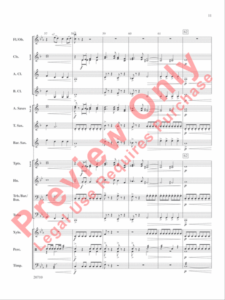 In Darkest Night Concert Band scores gallery preview page 12