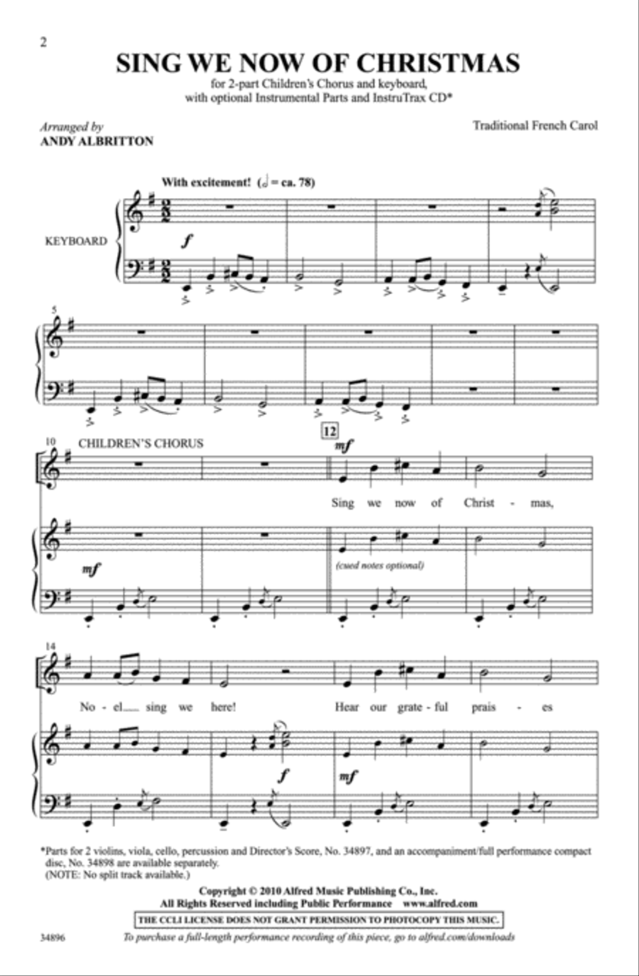 Sing We Now of Christmas Sing We Now of Christmas 2-Part scores gallery preview page 2