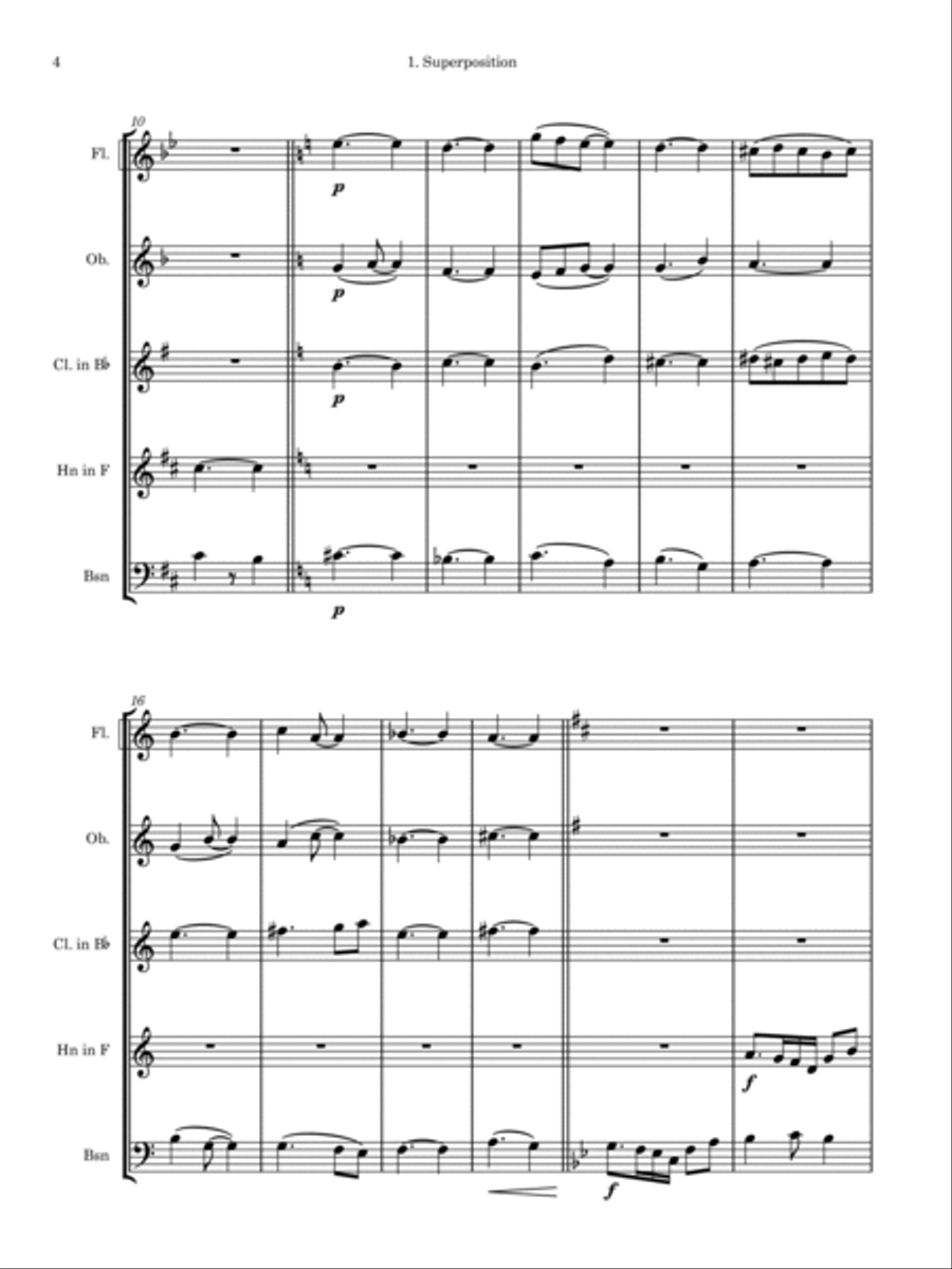 Quantum Caprices Woodwind Quintet scores gallery preview page 4