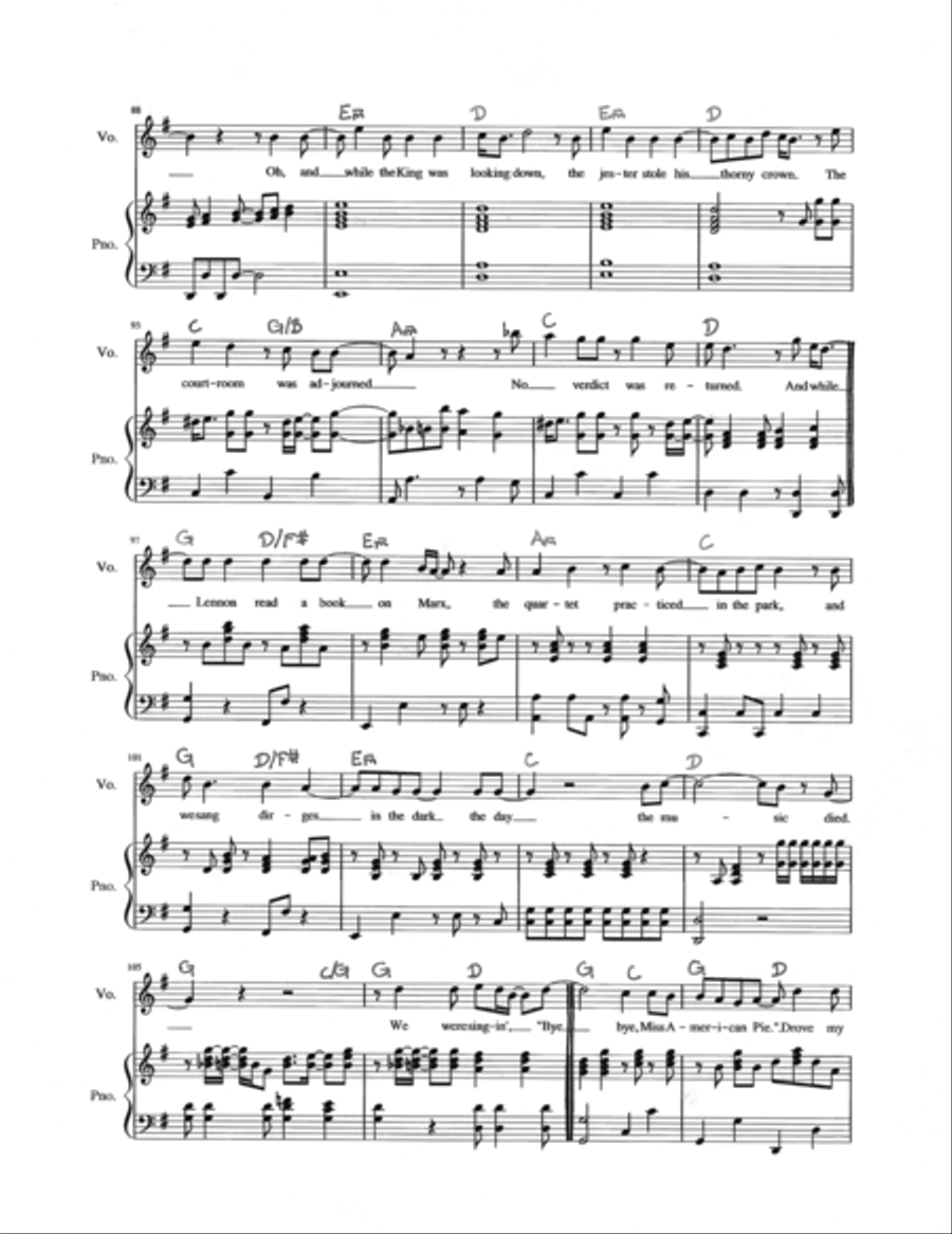 American Pie Voice scores gallery preview page 6