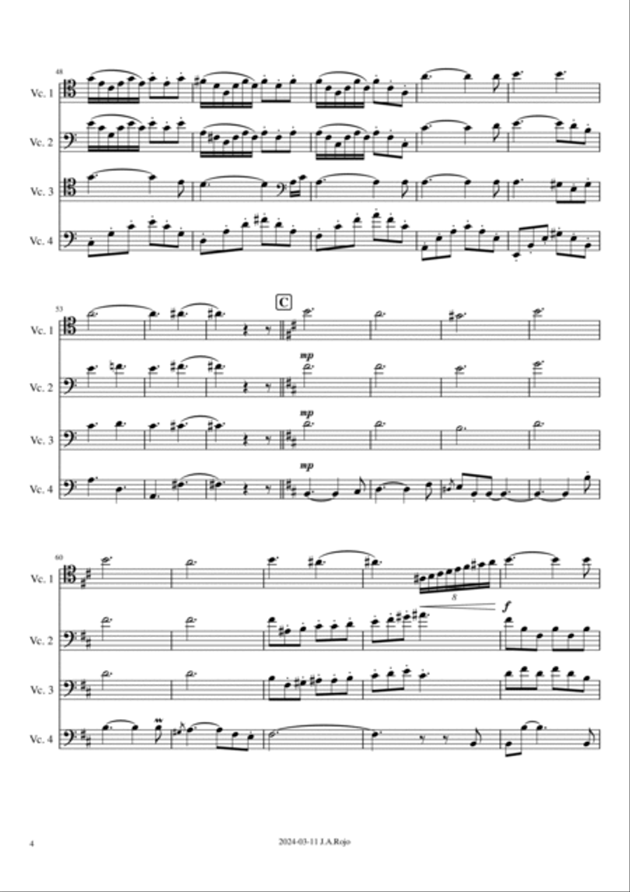 The House Of The Rising Sun String Quartet scores gallery preview page 4
