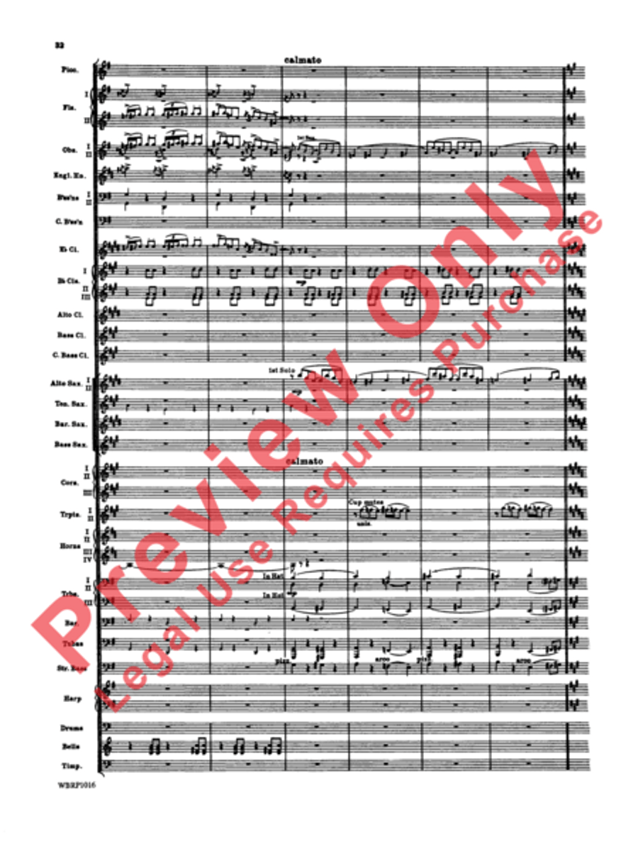 Rhapsody in Blue Concert Band scores gallery preview page 35