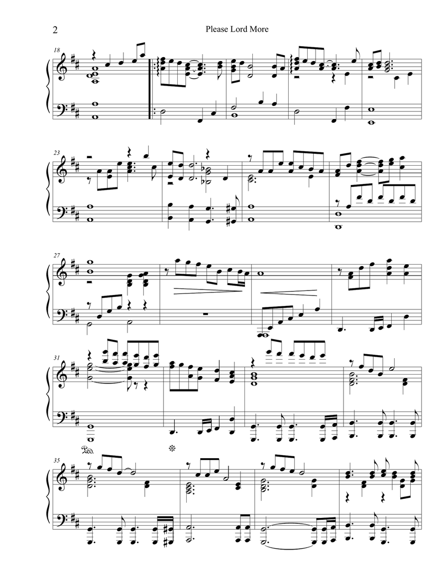 Please Lord More for Solo PIano Piano Solo scores gallery preview page 2