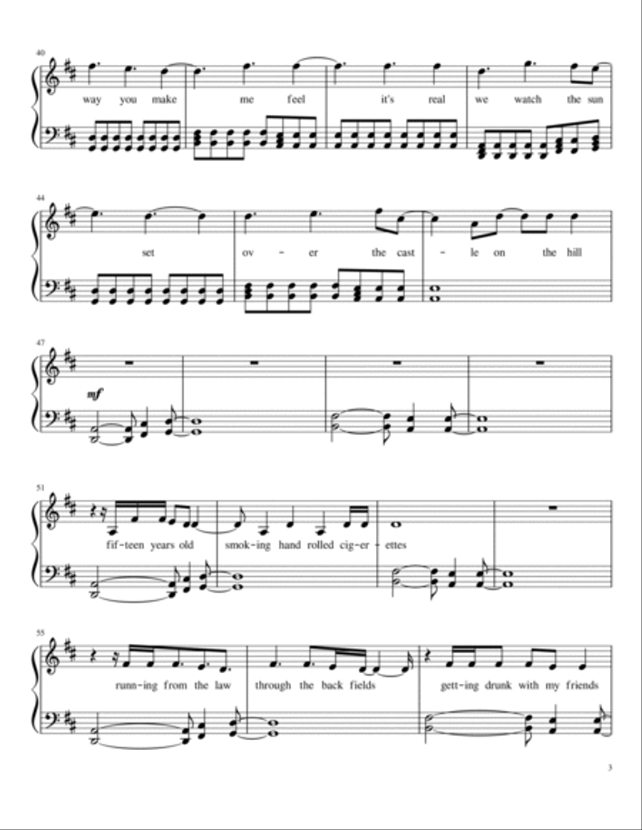 Castle On The Hill Castle On The Hill Piano Solo scores gallery preview page 3