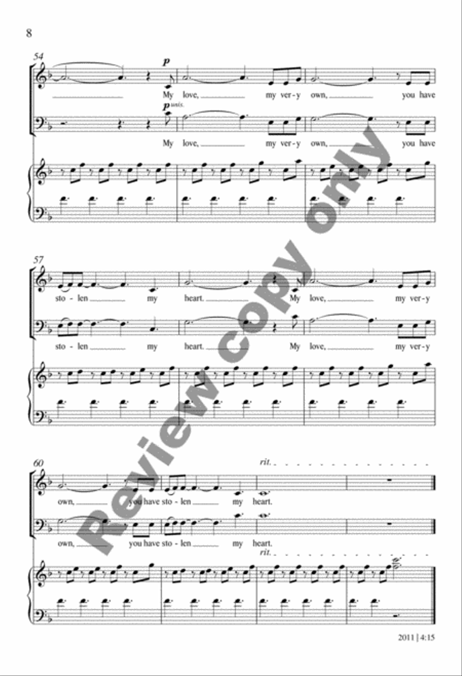 My Very Own My Very Own 4-Part scores gallery preview page 15
