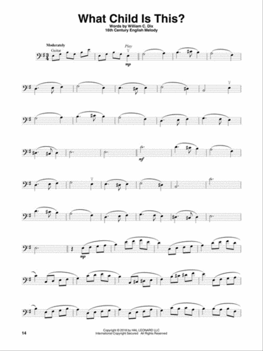 Favorite Christmas Hymns Cello scores gallery preview page 5