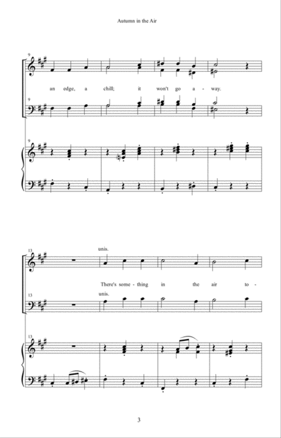 Autumn in the Air Autumn in the Air 4-Part scores gallery preview page 3