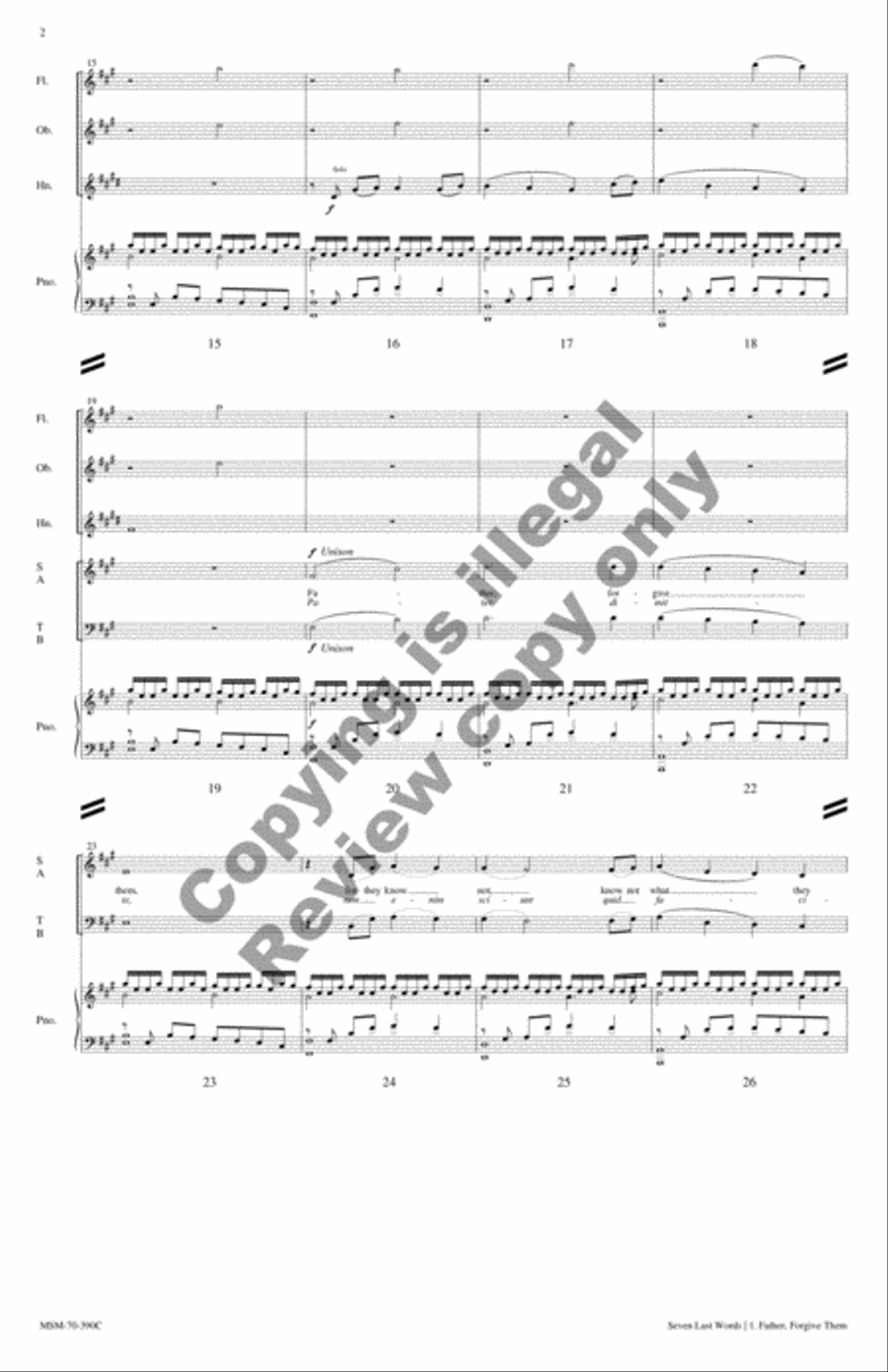 Seven Last Words (Chamber Ensemble Score) Choir scores gallery preview page 27