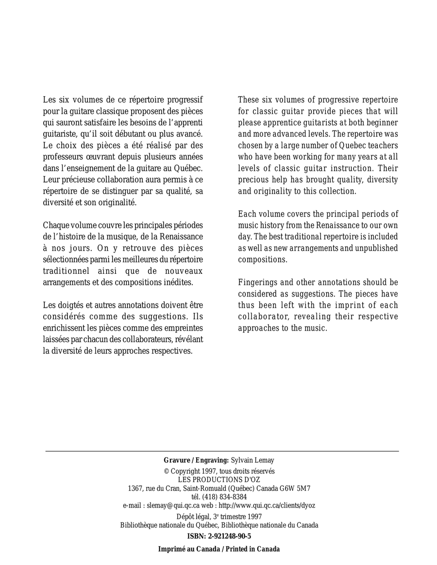 Répertoire progressif pour la guitare, vol. 5