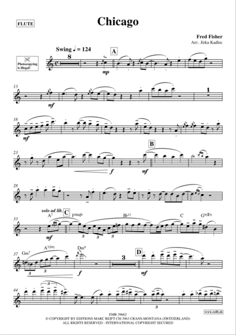 Chicago Flute Solo scores gallery preview page 2