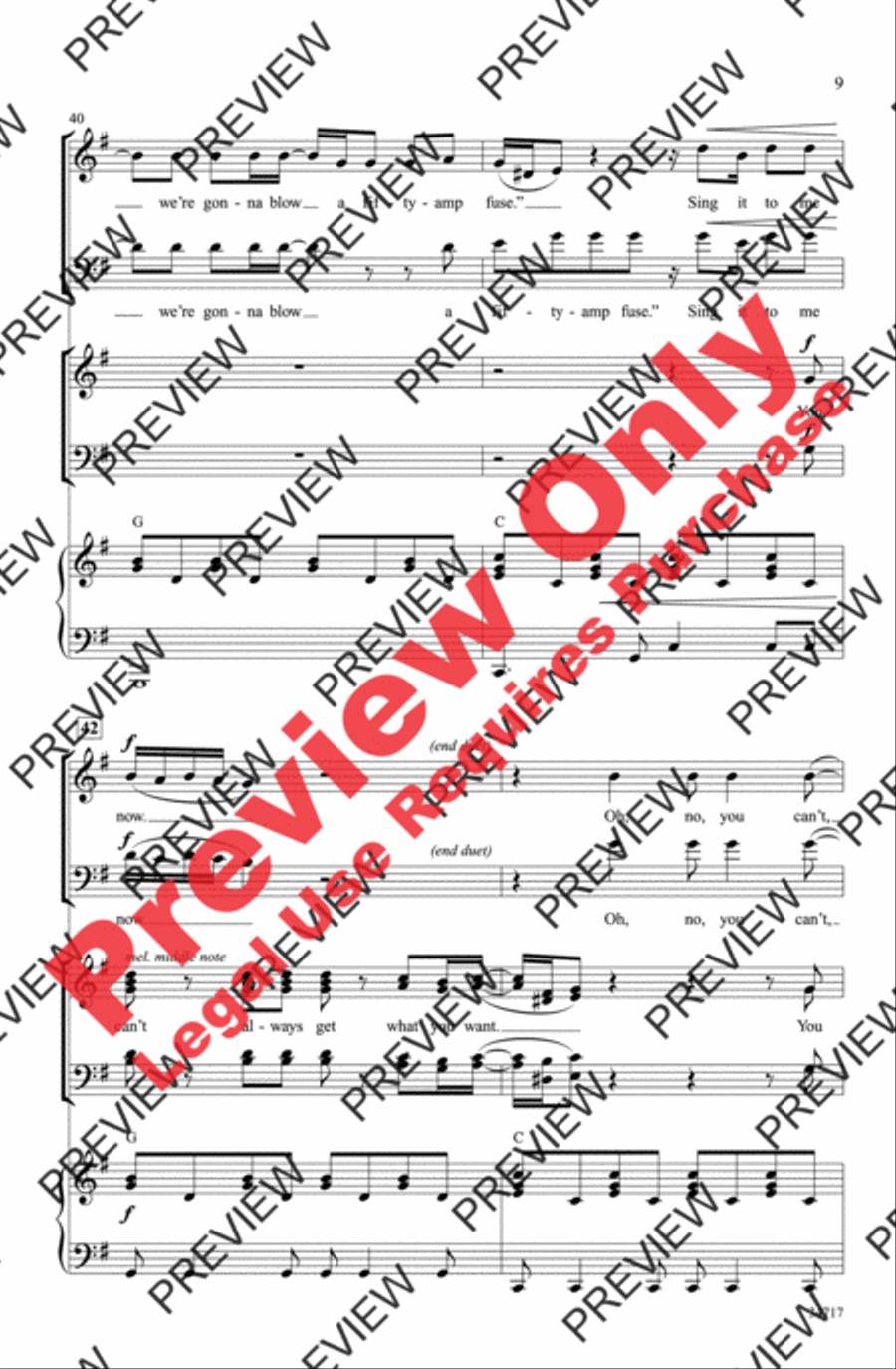 You Can't Always Get What You Want 4-Part scores gallery preview page 9
