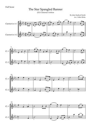 The Star Spangled Banner (USA National Anthem) for Clarinet in A Duo
