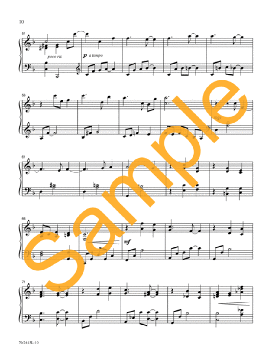 Come, Let Us Adore Him Piano Solo scores gallery preview page 9
