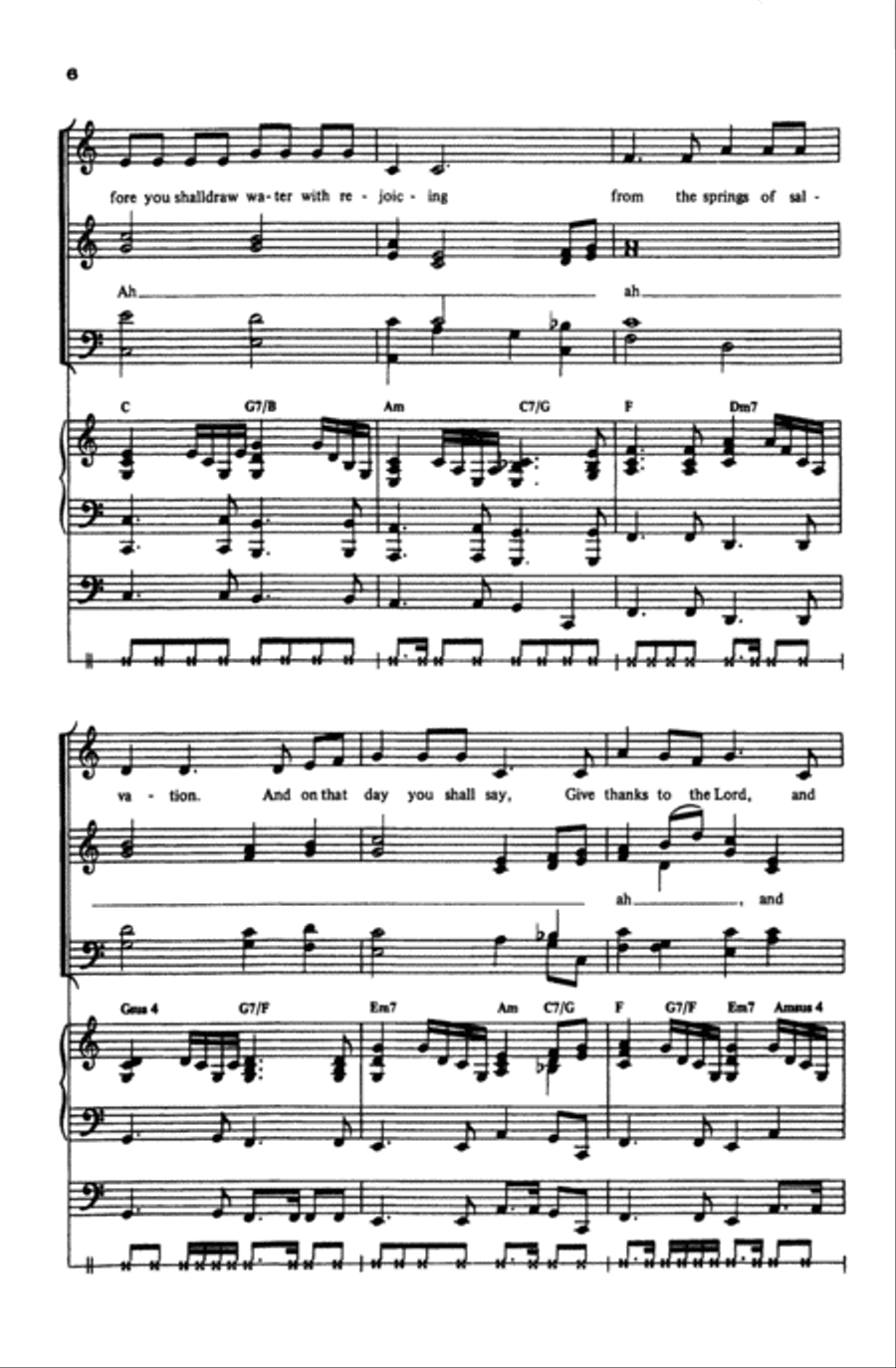 The First Song of Isaiah 4-Part scores gallery preview page 5