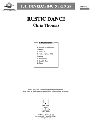 Book cover for Rustic Dance: Score
