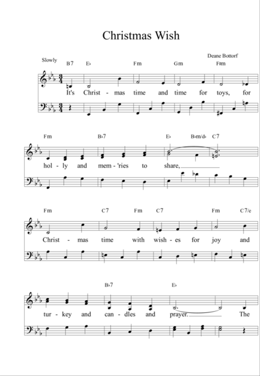 Christmas Wish Christmas Wish Voice scores gallery preview page 1