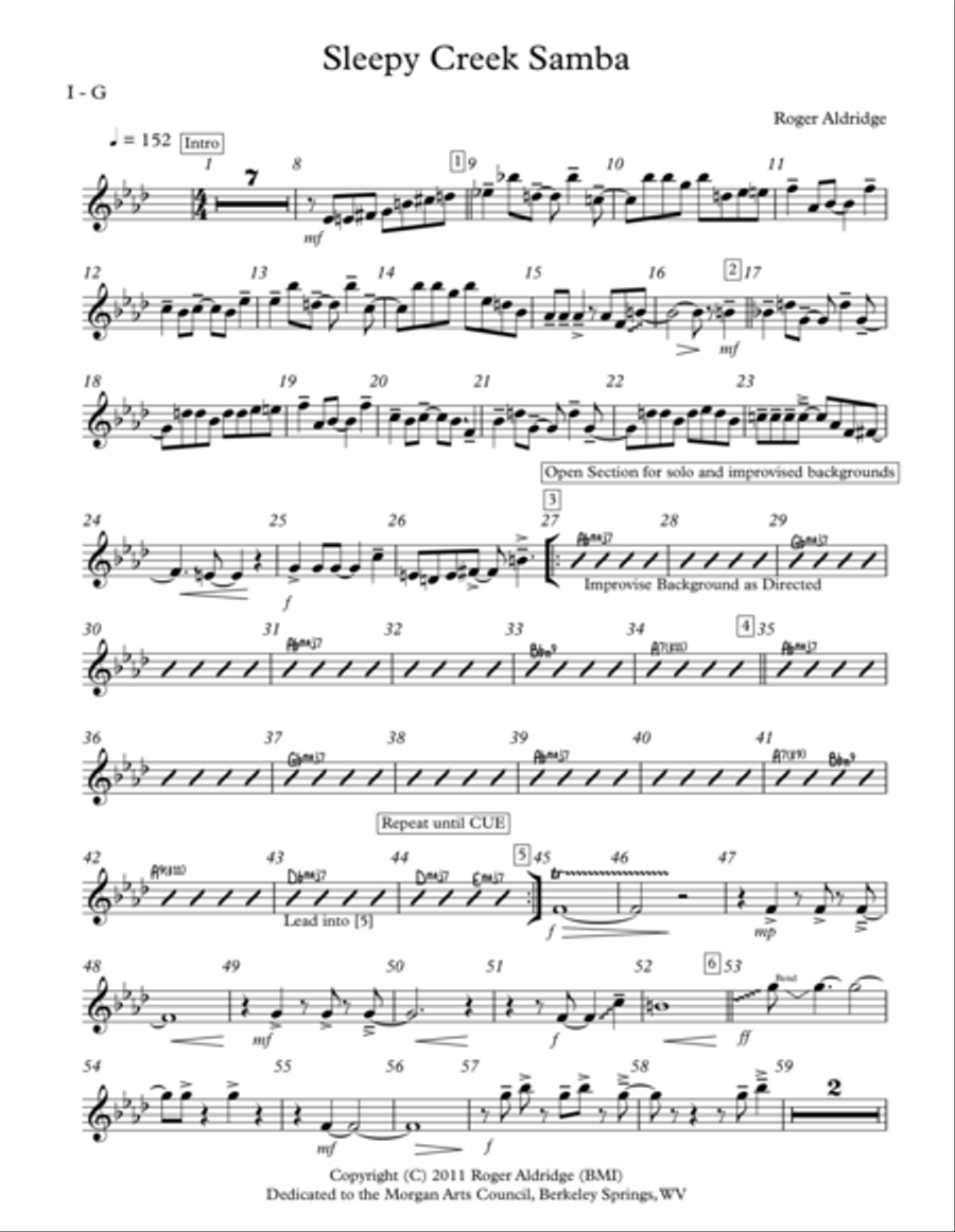 Sleepy Creek Samba Parts Sleepy Creek Samba Parts Jazz Ensemble scores gallery preview page 4