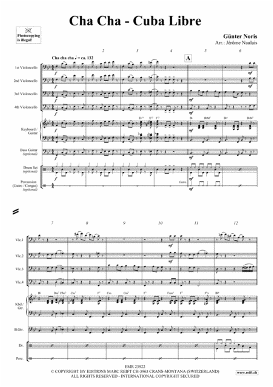 Cha Cha - Cuba Libre Cello scores gallery preview page 3