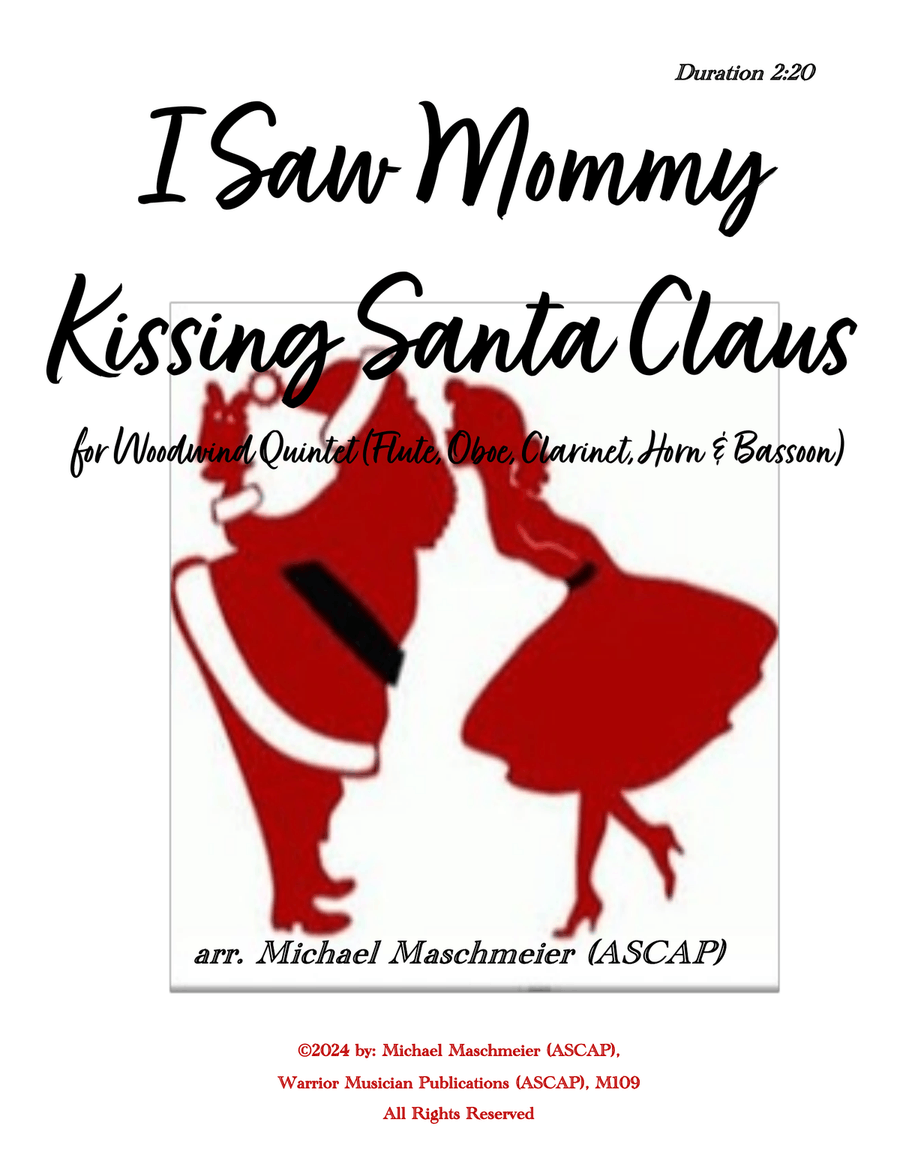 I Saw Mommy Kissing Santa Claus Woodwind Quintet scores gallery preview page 1