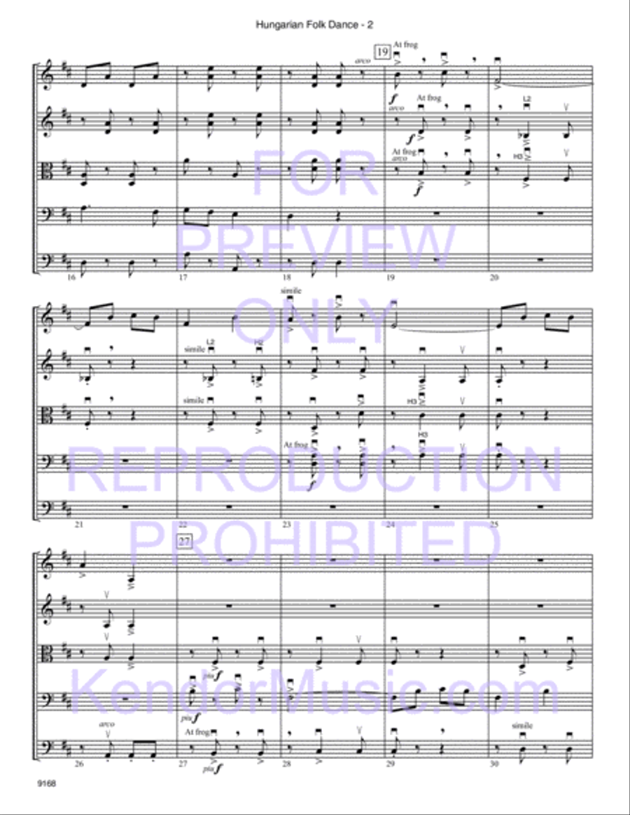 Hungarian Folk Dance Hungarian Folk Dance String Orchestra scores gallery preview page 3
