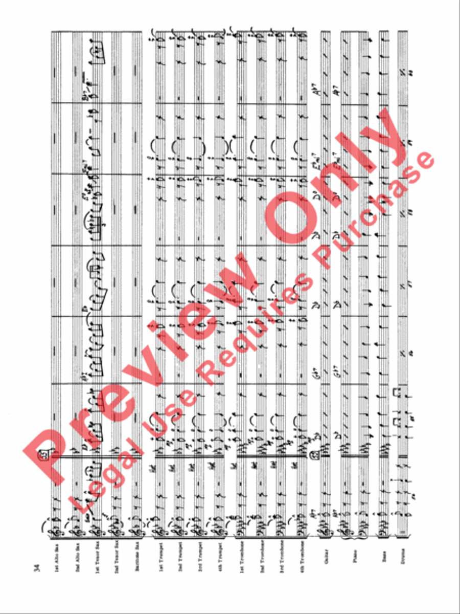 Original Big Band Sounds Big Band scores gallery preview page 35