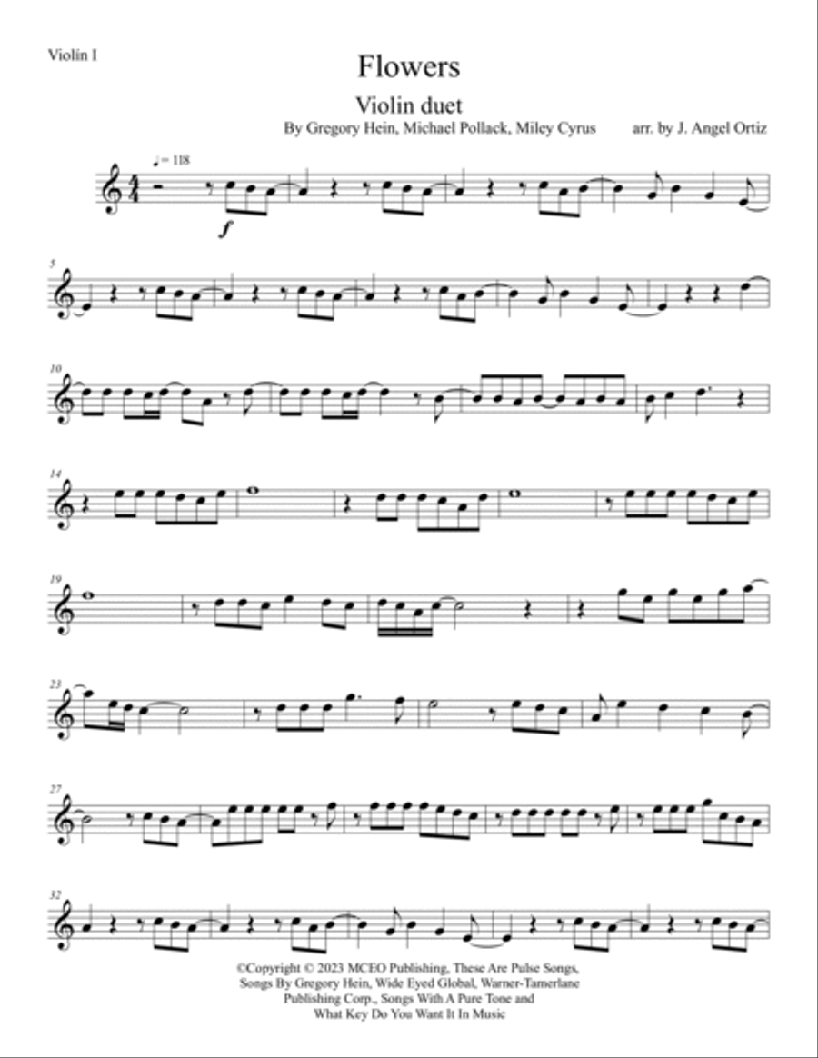 Flowers Flowers String Duet scores gallery preview page 6