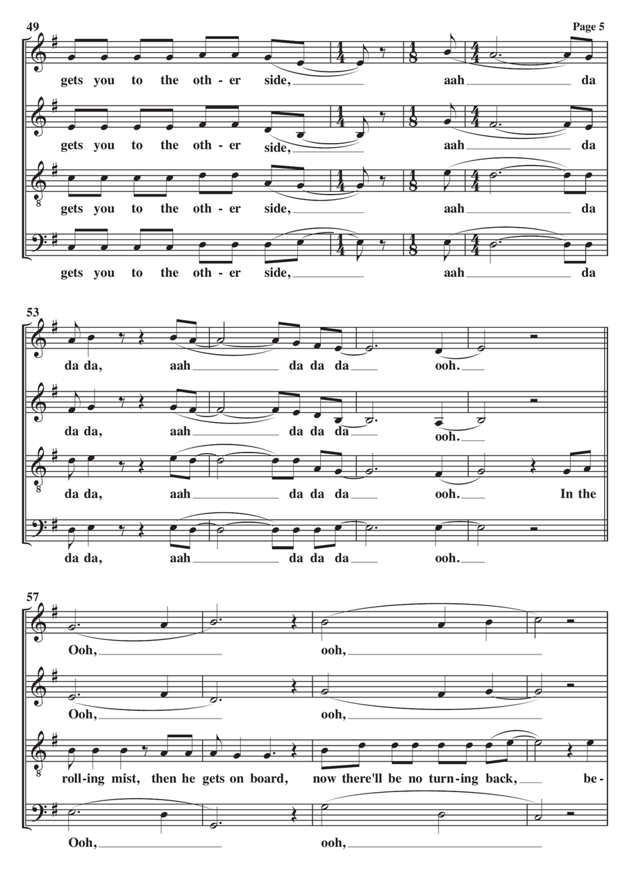 Don't Pay The Ferryman 4-Part scores gallery preview page 5