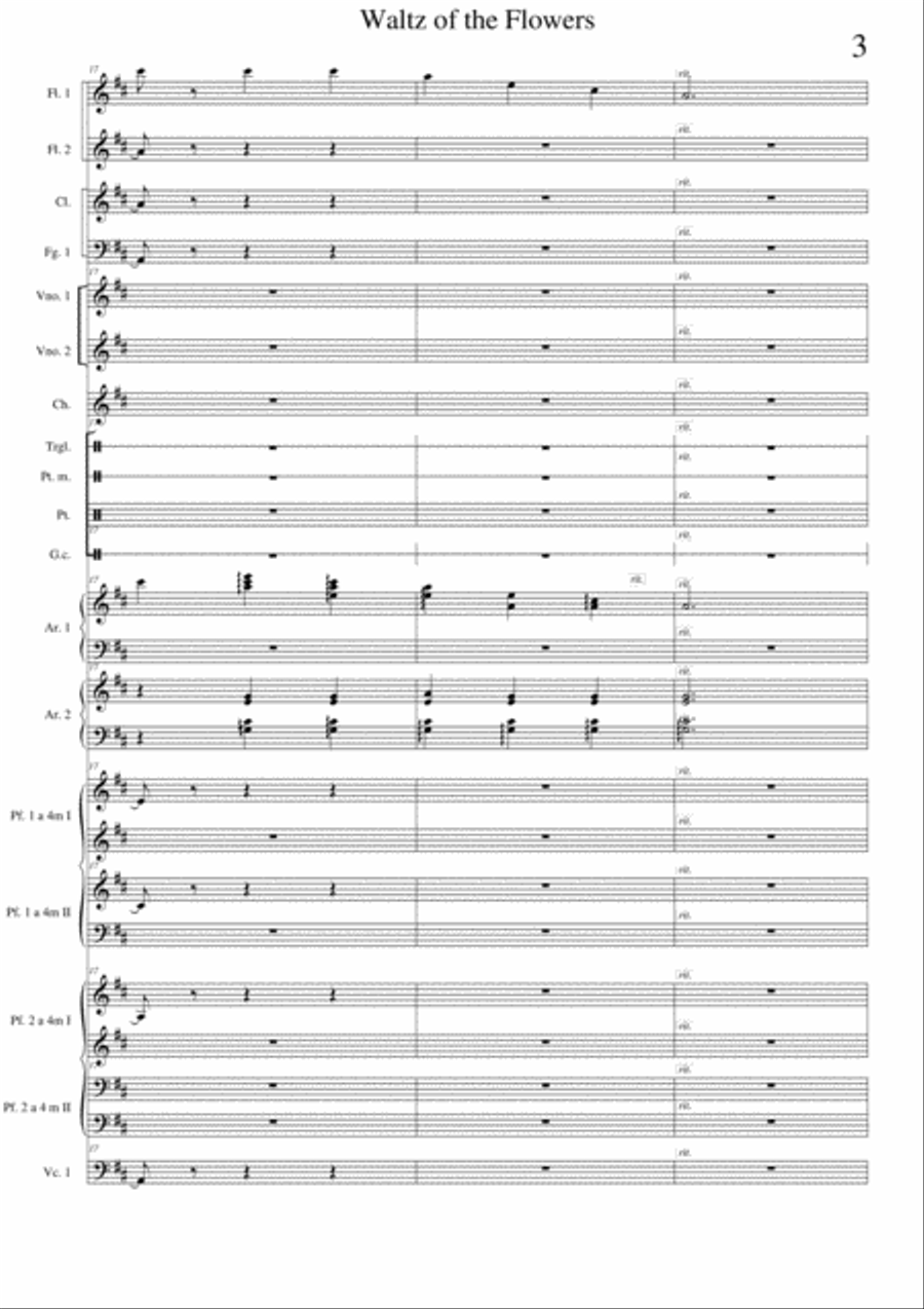 Waltz of the flowers Waltz of the flowers Percussion Ensemble scores gallery preview page 3