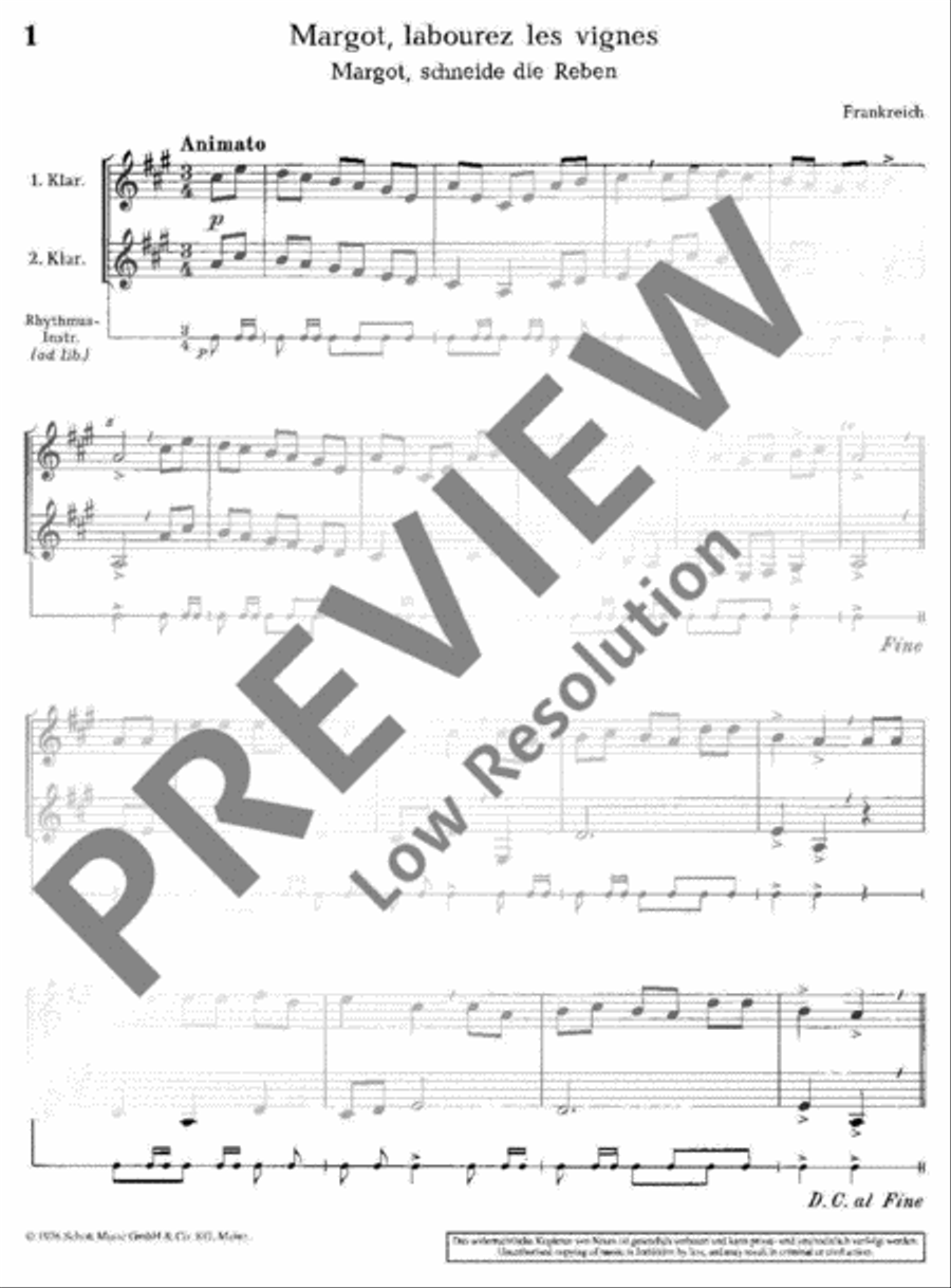 Folklore international Clarinet Duet scores gallery preview page 7