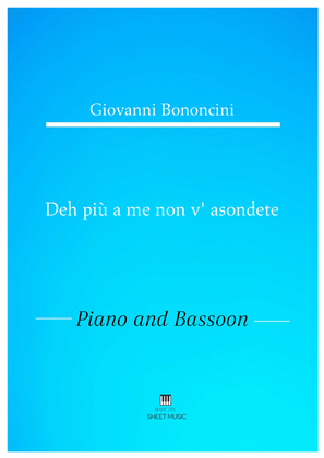 Giovanni Bononcini - Deh pi a me non v_asondete (Piano and Bassoon)