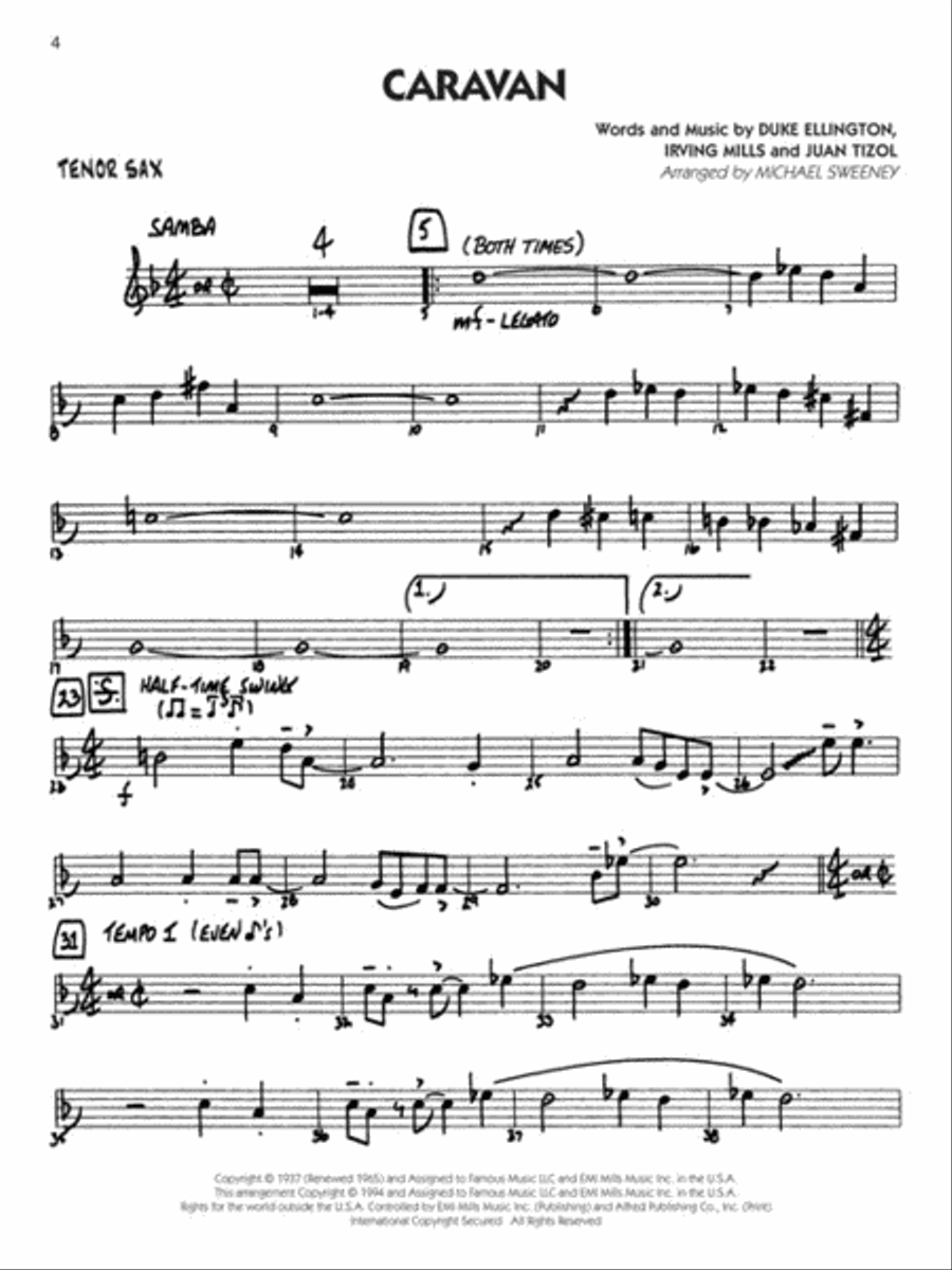 Duke Ellington - Tenor Sax Big Band scores gallery preview page 3