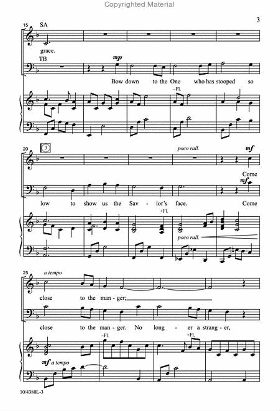 Come Close to the Manger Come Close to the Manger 4-Part scores gallery preview page 3