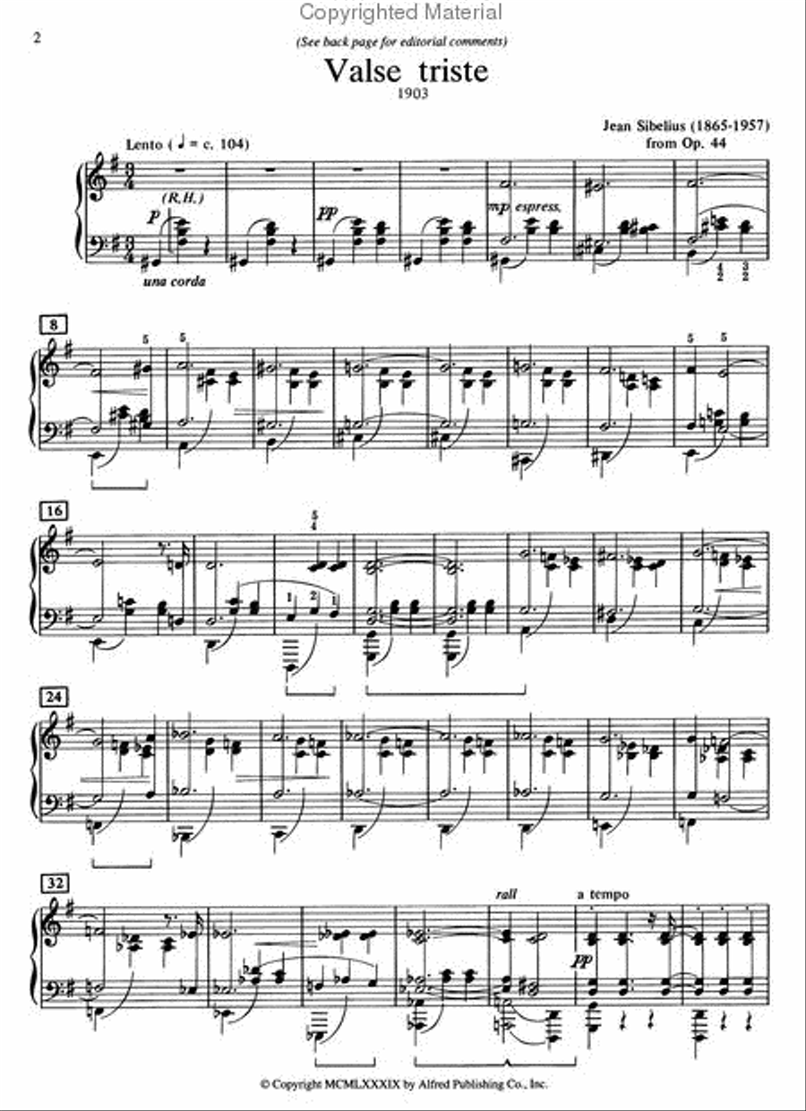 Sibelius: Valse Triste Small Ensemble scores gallery preview page 2