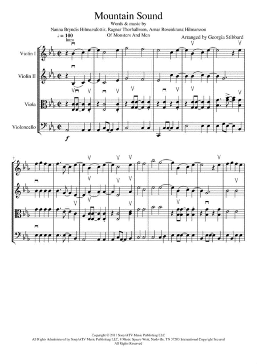 Mountain Sound String Quartet scores gallery preview page 1