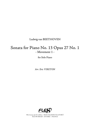Book cover for Sonata No.13 Opus 27 No. 1 - Movement 1
