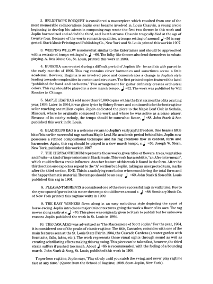 Scott Joplin for Guitar Scott Joplin for Guitar Classical Guitar scores gallery preview page 3