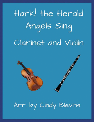 Book cover for Hark! The Herald Angels Sing, Clarinet and Violin