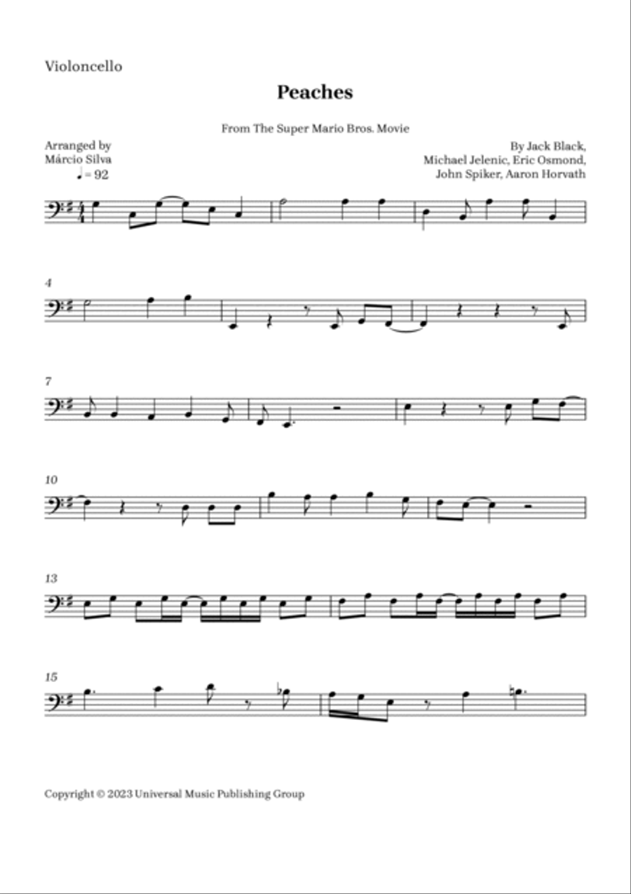 Peaches Piano scores gallery preview page 4