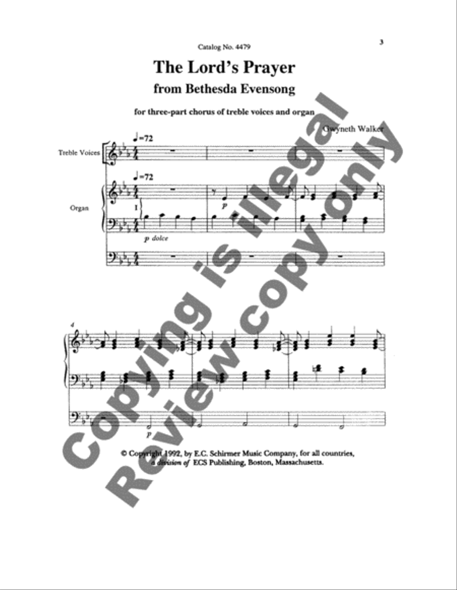 Bethesda Evensong: The Lord's Prayer SSA scores gallery preview page 10