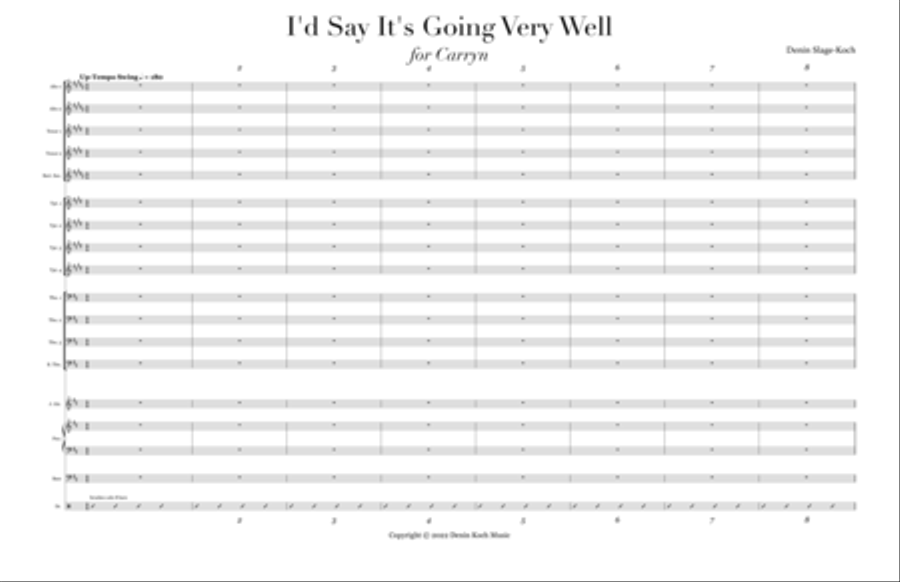I'd Say It's Going Very Well Jazz Ensemble scores gallery preview page 2