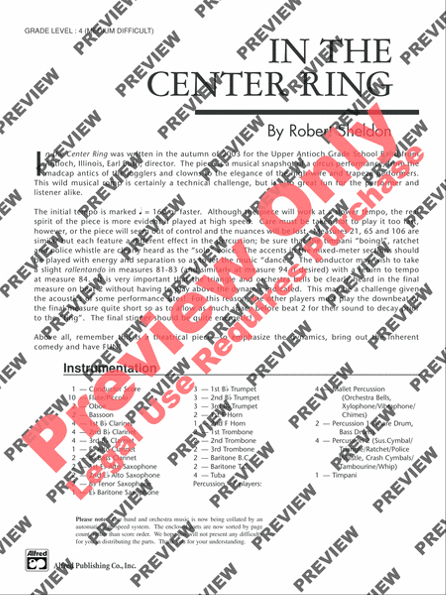 In the Center Ring Concert Band scores gallery preview page 2