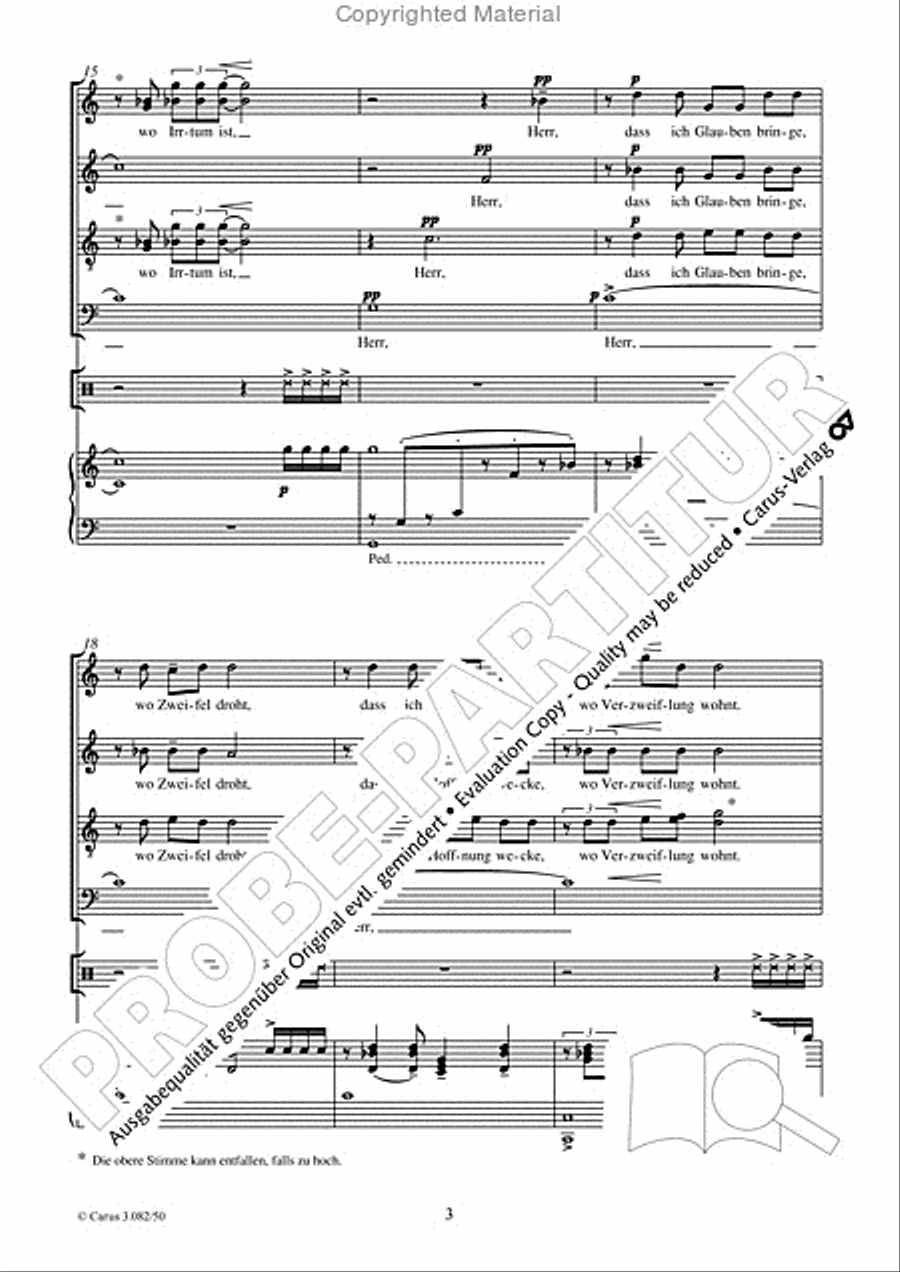 Herr, mach mich zum Werkzeug deines Friedens 4-Part scores gallery preview page 4