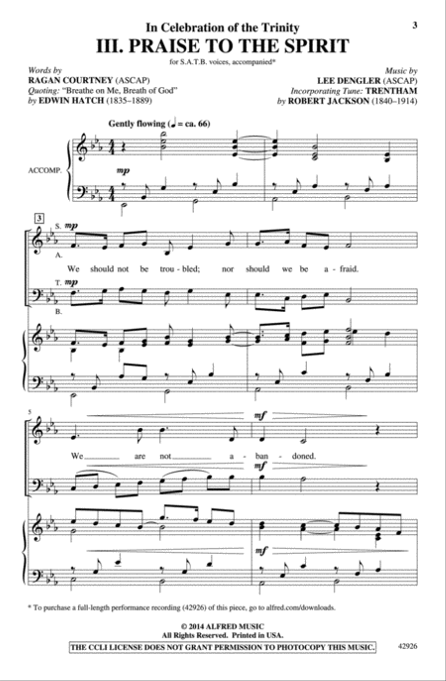 Praise to the Spirit 4-Part scores gallery preview page 2