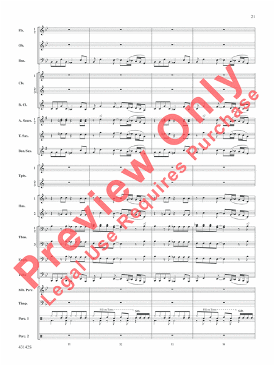 The Doors on Tour Concert Band scores gallery preview page 22