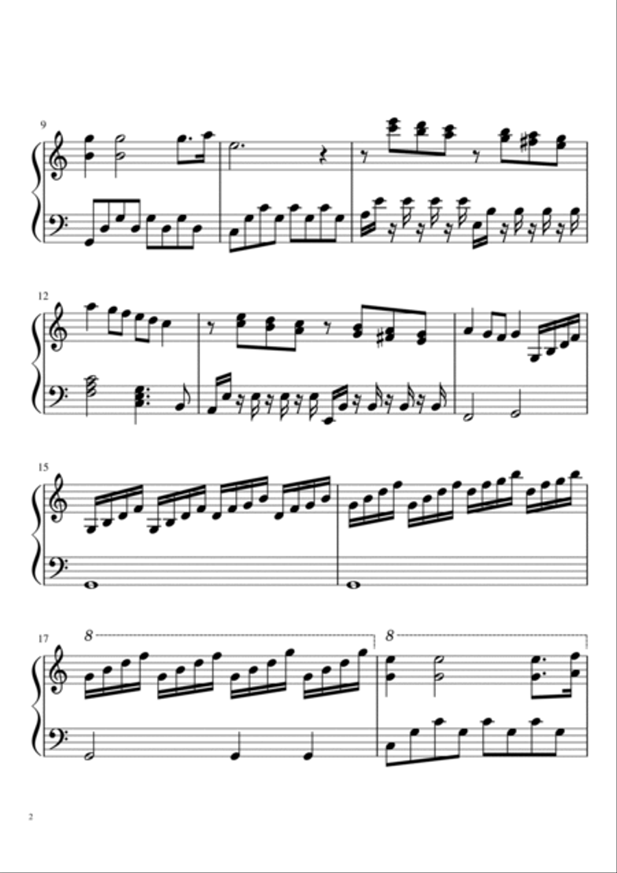 Ballade Pour Adeline Piano Solo scores gallery preview page 2