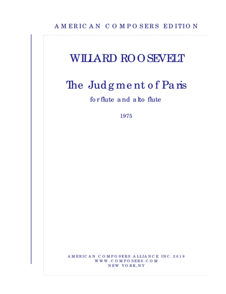 [Roosevelt] The Judgement of Paris