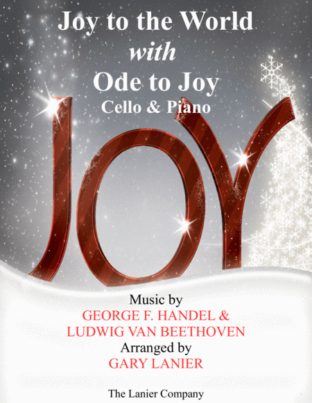 JOY TO THE WORLD with ODE TO JOY (Cello with Piano & Score/Part) image number null