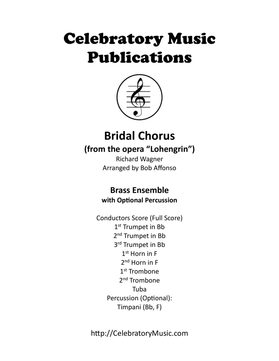 Bridal Chorus Brass Ensemble scores gallery preview page 1